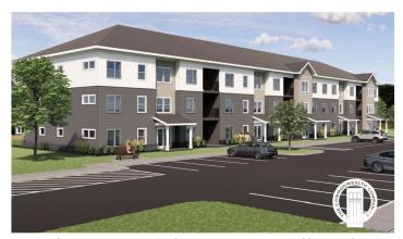 Rendering of the future apartments