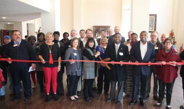 a ribbon cutting ceremony