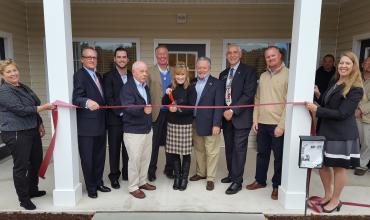 a ribbon cutting ceremony